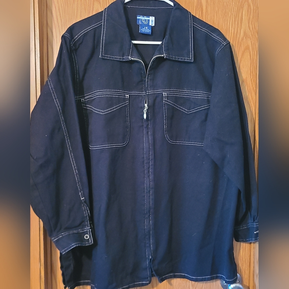 Venezia Black Denim Jacket Size 14/16